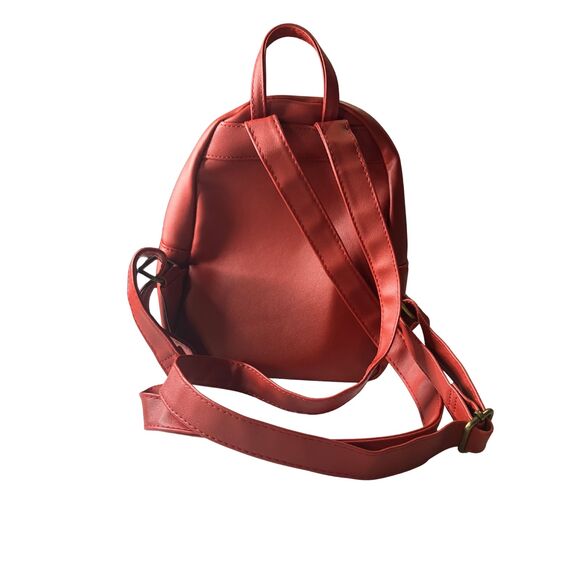 Disney x Loungefly Mickey Mouse Mini Backpack Red Black Vegan Leather Authentic - Picture 3 of 10